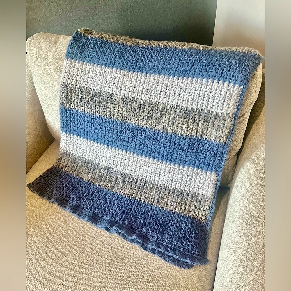 Handmade Crochet Afghan Throw Blanket